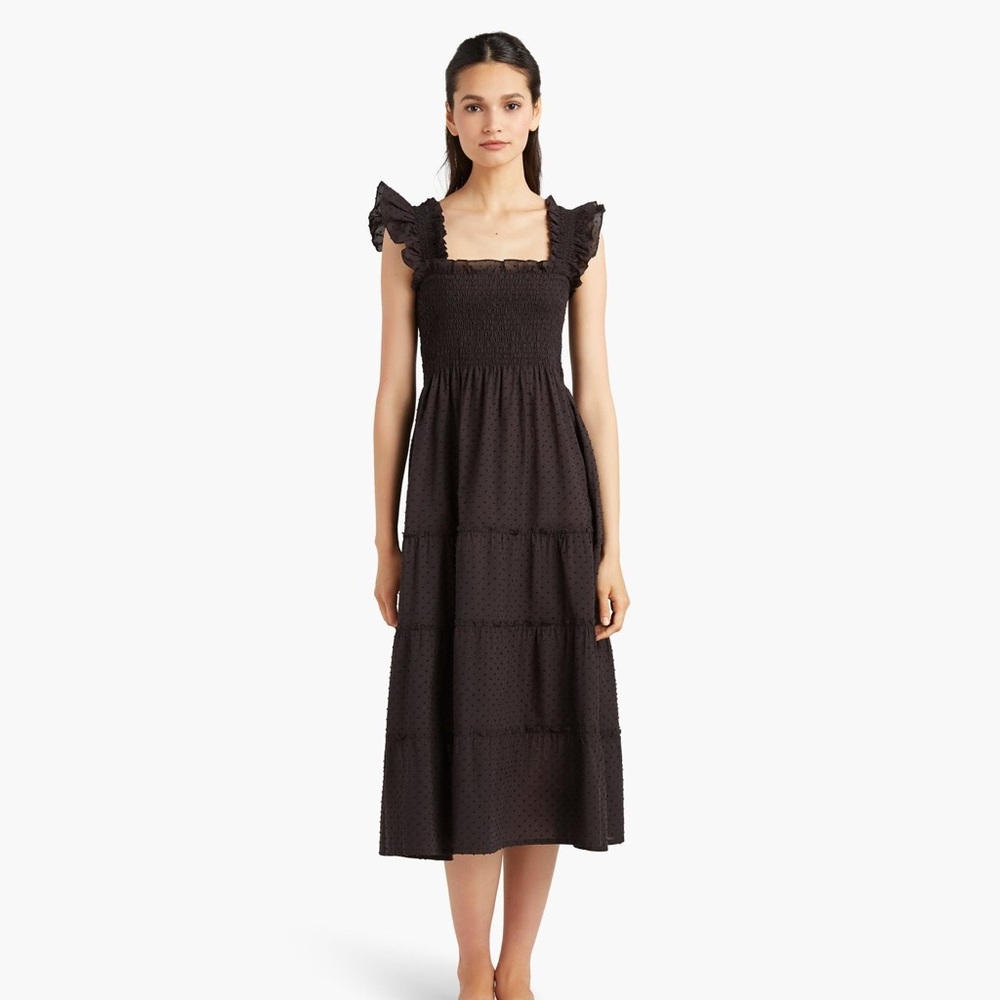 Limited Edition - Hill House The Ellie Nap Dress in Black Swiss Dot - M